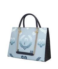 POLLINI HERITAGE  Torba na zakupy z podw&oacute;jnym uchwytem niebiesko-czarny - Torby damskie - 2