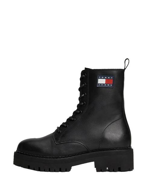 TOMMY JEANS Urban Lace Up Sk&oacute;rzane botki CZARNY - Buty damskie