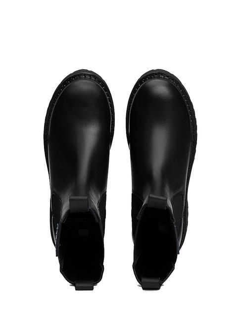 TOMMY JEANS Urban Chelsea Sk&oacute;rzane botki CZARNY - Buty damskie