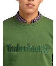 TIMBERLAND EMBROIDERY TONAL Bluza z okrągłym dekoltem czarny/leśnozielony - Bluzy męskie - 3