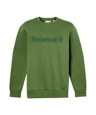 TIMBERLAND EMBROIDERY TONAL Bluza z okrągłym dekoltem czarny/leśnozielony - Bluzy męskie - 4