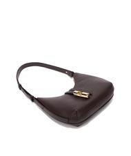 FURLA GOCCIA Torba na ramię ze sk&oacute;ry młotkowanej czekolada - Torby damskie - 4