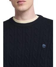 TIMBERLAND P-B LAMBWOOL Sweter z okrągłym dekoltem z mieszanki wełny ciemny szafir/ciemny denim - Koszulki męskie - 3