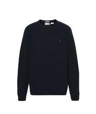 TIMBERLAND P-B LAMBWOOL Sweter z okrągłym dekoltem z mieszanki wełny ciemny szafir/ciemny denim - Koszulki męskie - 4