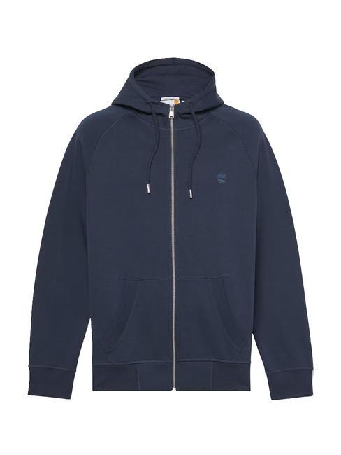 E-R BASIC Bluza z kapturem zapinana na zamek ciemny szafir/ciemny denim - Bluzy męskie