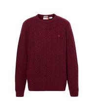 TIMBERLAND P-B LAMBWOOL Sweter z okrągłym dekoltem z mieszanki wełny wrzos kordowy - Koszulki męskie - 4