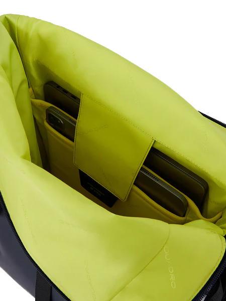 CORNER SPECIALE GOMMATO Plecak z rolowaną g&oacute;rą na laptopa 15,6" Czarny - Plecaki na laptopa do pracy