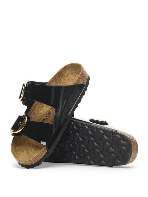 ARIZONA BIG BUCKLE Pantofelek ze sk&oacute;ry lakierowanej czarny - Buty damskie