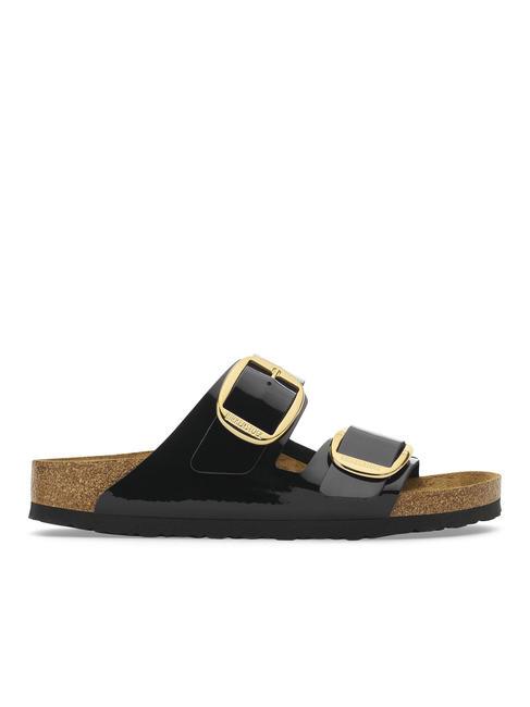 ARIZONA BIG BUCKLE Pantofelek ze sk&oacute;ry lakierowanej czarny - Buty damskie