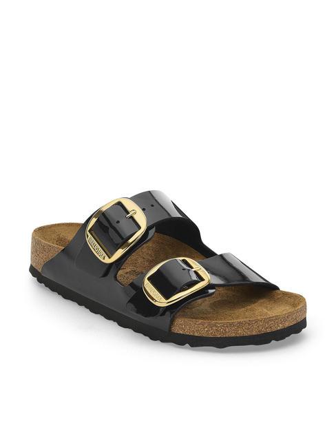 ARIZONA BIG BUCKLE Pantofelek ze sk&oacute;ry lakierowanej czarny - Buty damskie