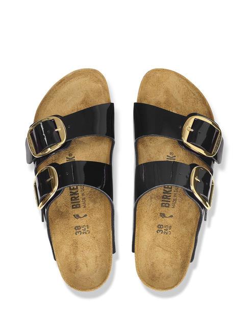 ARIZONA BIG BUCKLE Pantofelek ze sk&oacute;ry lakierowanej czarny - Buty damskie