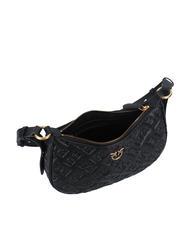 PINKO HALF MOON MINI  Torba na ramię, sk&oacute;ra czarno-antyczne złoto - Torby damskie - 3