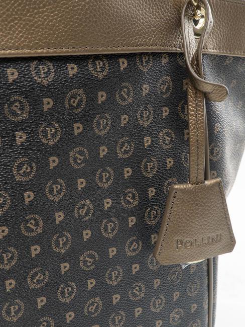 HERITAGE Torba na ramię, konwertowalna czarny brąz - Torby damskie