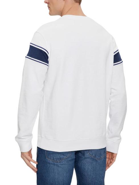 INSERTED STRIPE Bluza bawełniana z okrągłym dekoltem czysto biały - Bluzy męskie