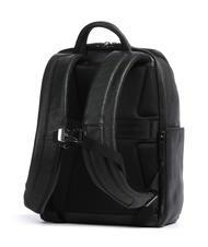 PIQUADRO BLACK SQUARE Plecak sk&oacute;rzany na laptopa 14" Czarny - Plecaki na laptopa do pracy - 2