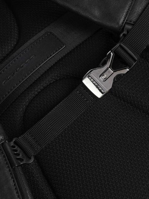 BLACK SQUARE Plecak sk&oacute;rzany na laptopa 14" Czarny - Plecaki na laptopa do pracy