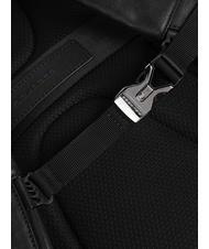 PIQUADRO BLACK SQUARE Plecak sk&oacute;rzany na laptopa 14" Czarny - Plecaki na laptopa do pracy - 3