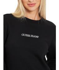 GUESS JEANS LOGO Bluza z okrągłym dekoltem i regularnym krojem odrzutowiec - Bluzy damskie - 3