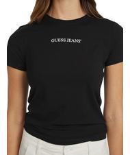 GUESS JEANS SLIM LOGO Koszulka elastyczna o dopasowanym kroju odrzutowiec - Koszulki i topy damskie - 3