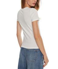 GUESS JEANS SLIM LOGO Koszulka elastyczna o dopasowanym kroju - Koszulki i topy damskie