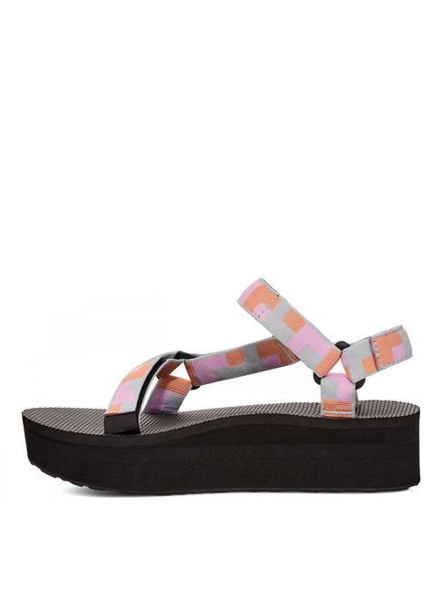 FLATFORM UNIVERSAL Sandał retro kształty perłowo-niebieskie - Buty damskie