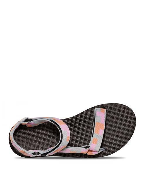 FLATFORM UNIVERSAL Sandał retro kształty perłowo-niebieskie - Buty damskie