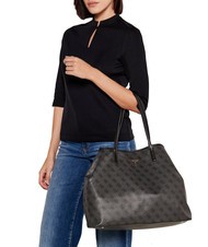 GUESS ECO VICTTORIA Torba na ramię węgiel - Torby damskie - 6