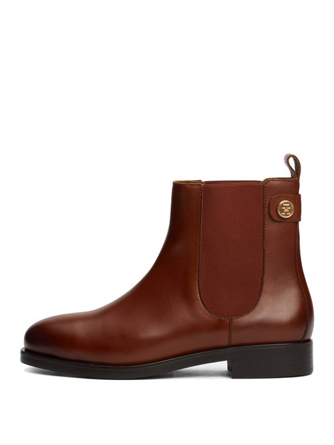 STUD LOW CHELSEA Sk&oacute;rzane botki za kostkę koniakowy brąz - Buty damskie