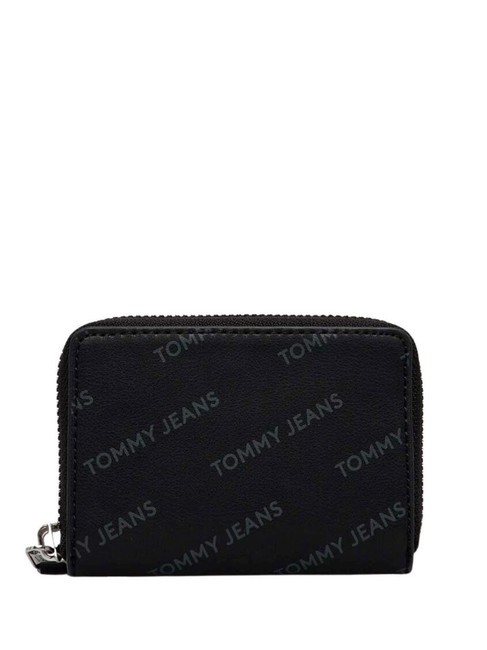 TOMMY JEANS ESS MUST  Portfel zapinany na suwak cały czarny - Portfele damskie