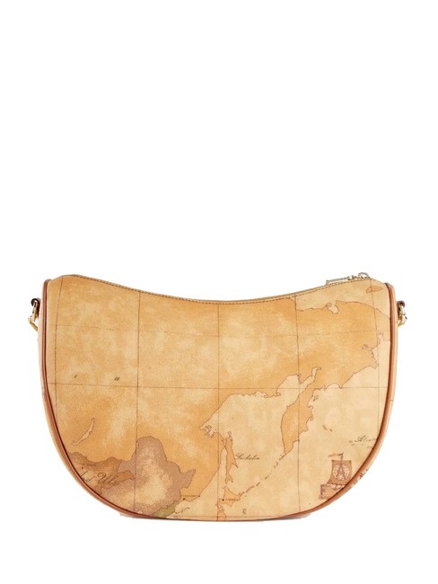GEO CLASSIC Torba na ramię w kształcie p&oacute;łksiężyca NATURALNY - Torby damskie