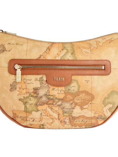 GEO CLASSIC Torba na ramię w kształcie p&oacute;łksiężyca NATURALNY - Torby damskie