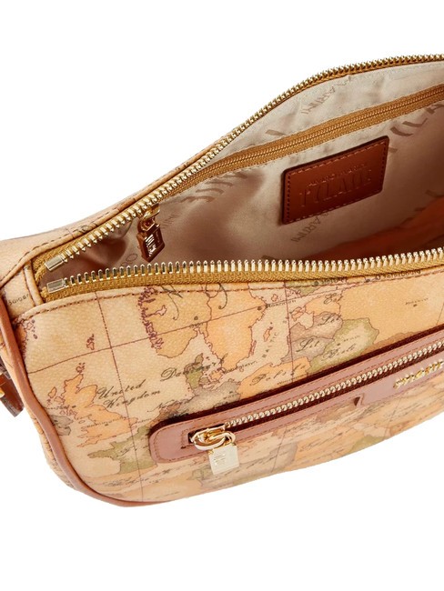 GEO CLASSIC Torba na ramię w kształcie p&oacute;łksiężyca NATURALNY - Torby damskie