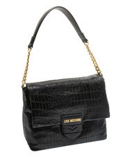 LOVE MOSCHINO CROCO Torba na ramię Czarny - Torby damskie - 2