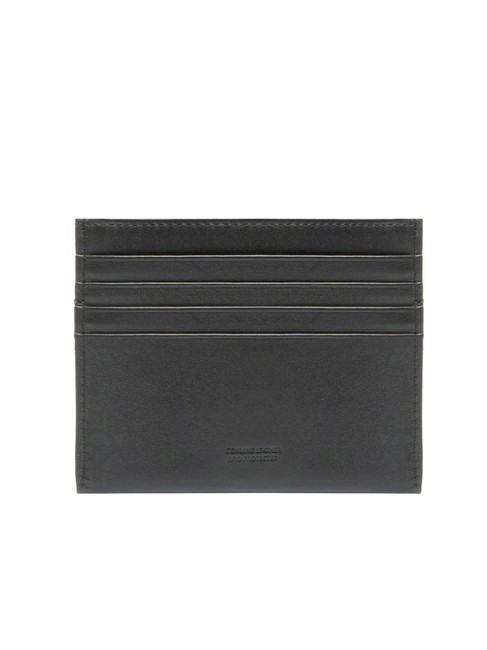 EMBOSSED LOGO Płaski sk&oacute;rzany wizytownik czarny - Portfele męskie
