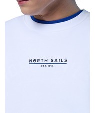 NORTH SAILS BASIC Bluza bawełniana z napisem logo biały - Bluzy męskie - 4