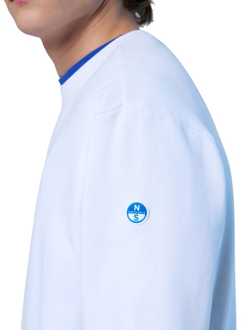 BASIC Bluza bawełniana z napisem logo biały - Bluzy męskie
