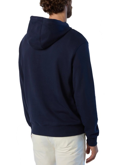 BASIC Bluza z kapturem z nadrukiem logo granatowy - Bluzy męskie