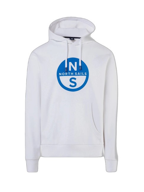 BASIC Bluza z kapturem z nadrukiem logo biały - Bluzy męskie