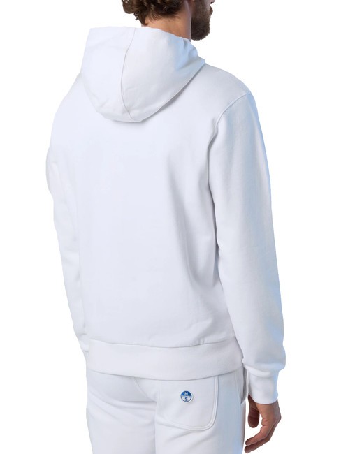 BASIC Bluza z kapturem z nadrukiem logo biały - Bluzy męskie