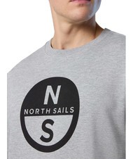 NORTH SAILS BASIC Bluza z okrągłym dekoltem i nadrukowanym logo szary melanż - Bluzy męskie - 3