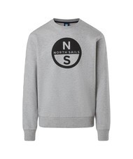 NORTH SAILS BASIC Bluza z okrągłym dekoltem i nadrukowanym logo szary melanż - Bluzy męskie - 4