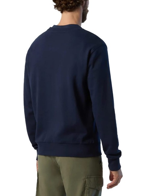 BASIC Bluza z okrągłym dekoltem i nadrukowanym logo granatowy - Bluzy męskie