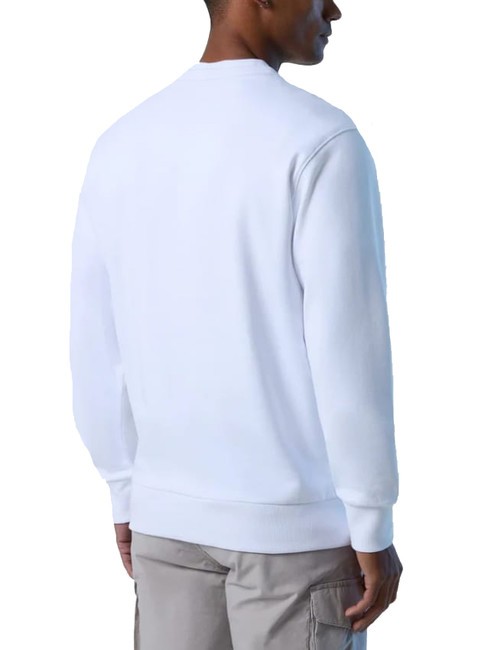 BASIC Bluza z okrągłym dekoltem i nadrukowanym logo biały - Bluzy męskie