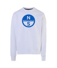 NORTH SAILS BASIC Bluza z okrągłym dekoltem i nadrukowanym logo biały - Bluzy męskie - 4