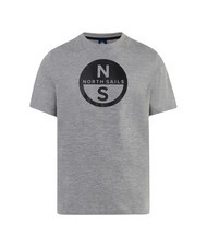NORTH SAILS BASIC Koszulka bawełniana z nadrukowanym logo szary melanż - Koszulki męskie - 4
