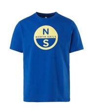 NORTH SAILS BASIC Koszulka bawełniana z nadrukowanym logo surfować w kolorze niebieskim - Koszulki męskie - 3
