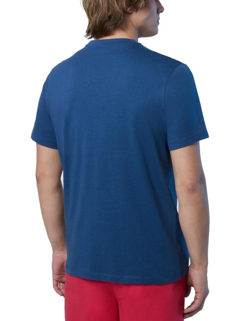 BASIC Koszulka bawełniana z nadrukowanym logo ciemny denim - Koszulki męskie