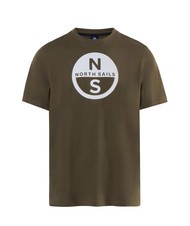 NORTH SAILS BASIC Koszulka bawełniana z nadrukowanym logo zakurzona oliwka - Koszulki męskie - 3