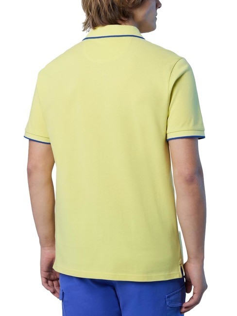 COLLAR STRIPED Koszulka polo bawełniana z kr&oacute;tkim rękawem światło wapienne - Polo męskie