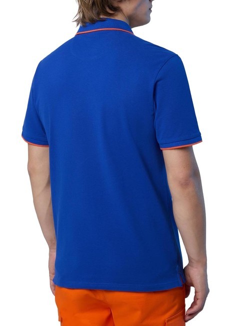 COLLAR STRIPED Koszulka polo bawełniana z kr&oacute;tkim rękawem surfować w kolorze niebieskim - Polo męskie